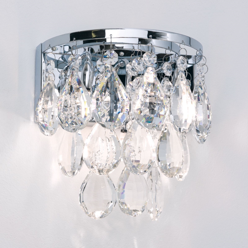 Aplique de cristal CELESTE 2xG9/40W/230V cromo brillante