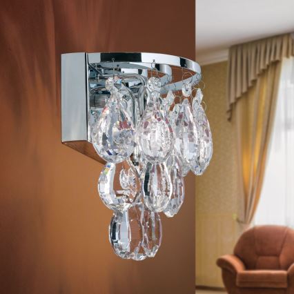 Aplique de cristal CELESTE 2xG9/40W/230V cromo brillante