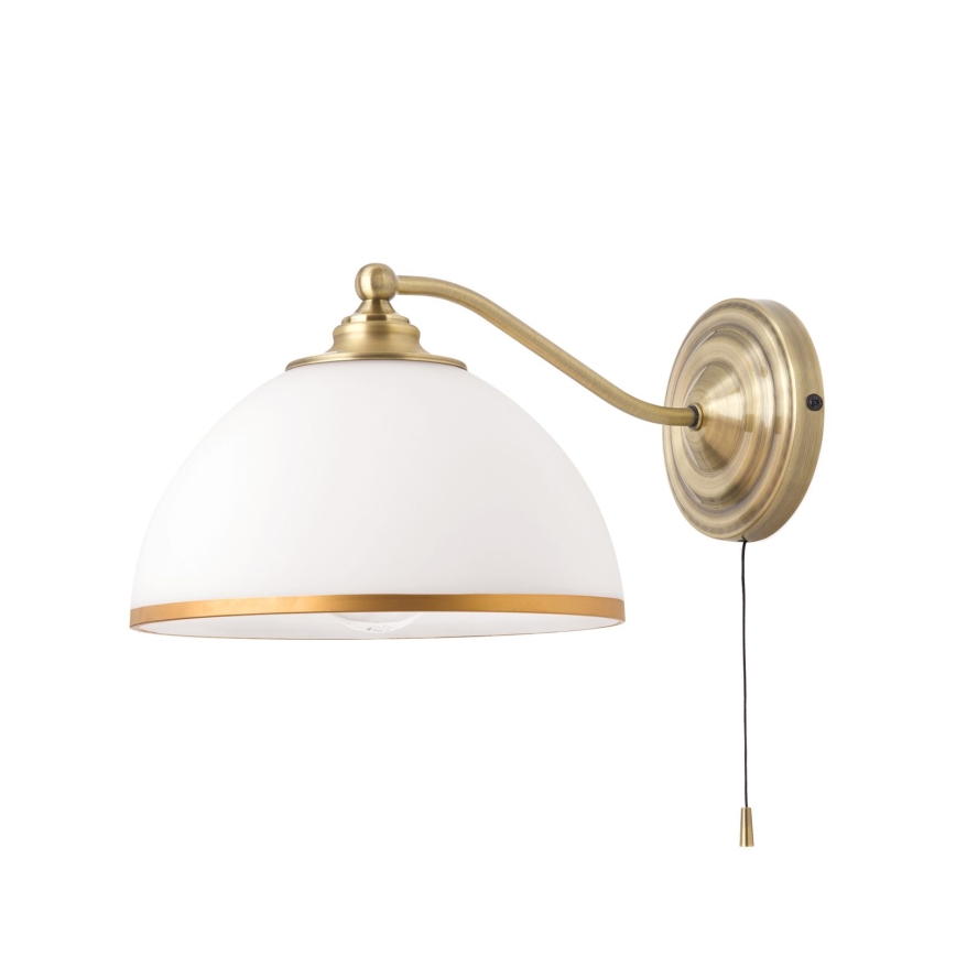 Aplique OLD LAMP 1xE27/40W/230V blanco/latón
