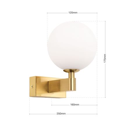 Aplique de baño MARA 1xG9/20W/230V IP44 dorado