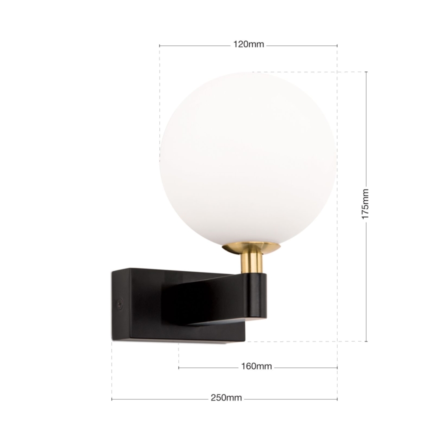 Aplique de baño MARA 1xG9/20W/230V IP44 negro