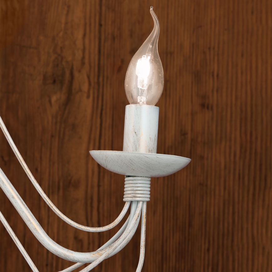 Aplique VELA 2xE14/40W/230V blanco/dorado/pátina