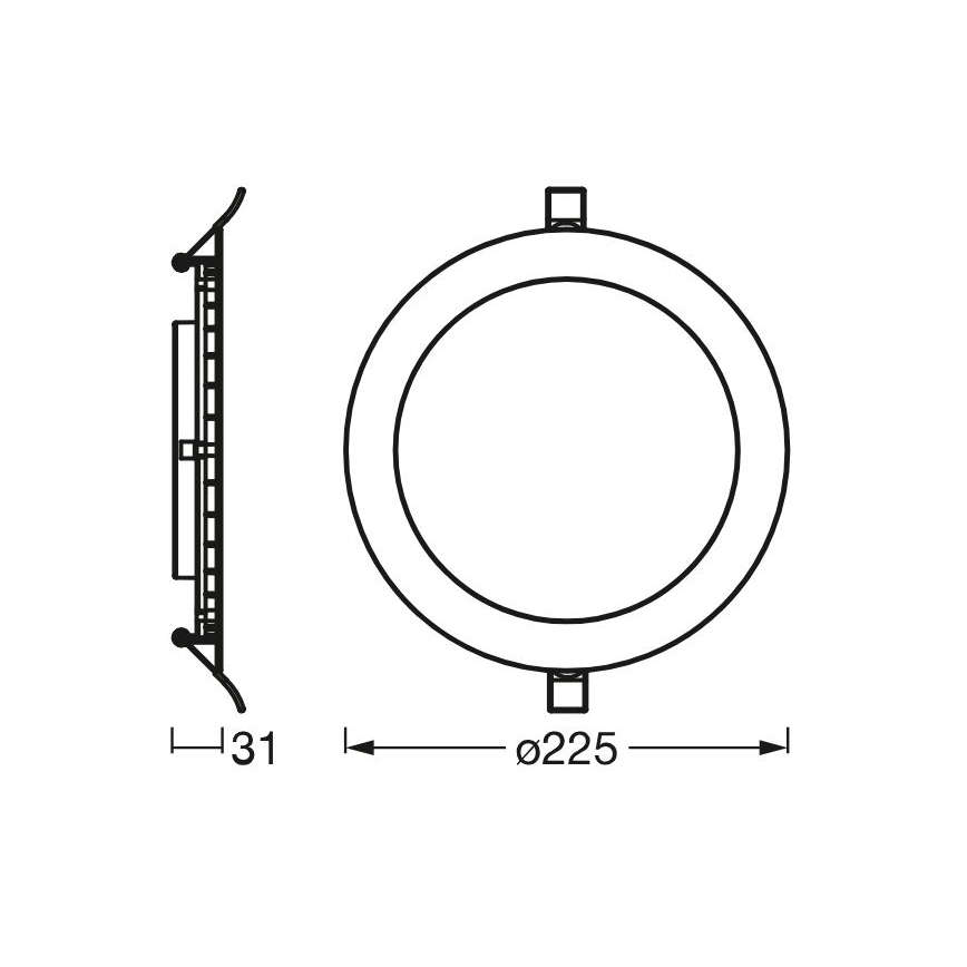 Osram - Lámpara empotrable LED SLIM LED/22W/230V 4000K