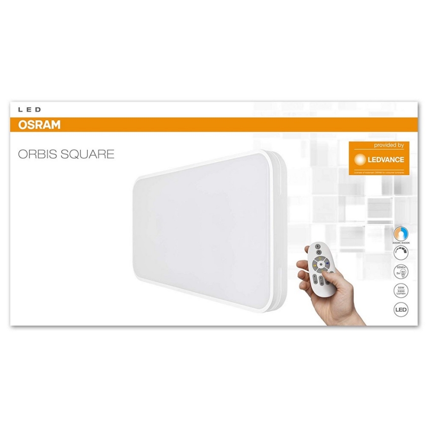 Osram - Plafón LED regulable ORBI SQUARE LED/55W/230V 3000K-6500K
