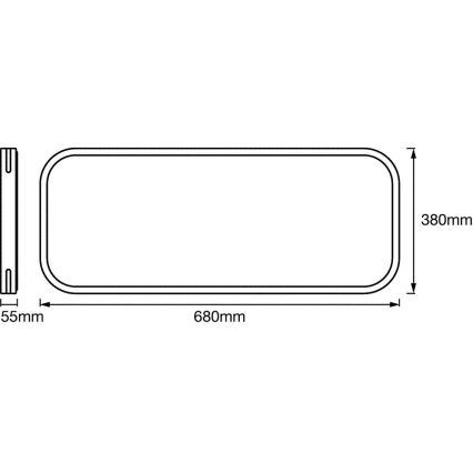 Osram - Plafón LED regulable ORBI SQUARE LED/55W/230V 3000K-6500K