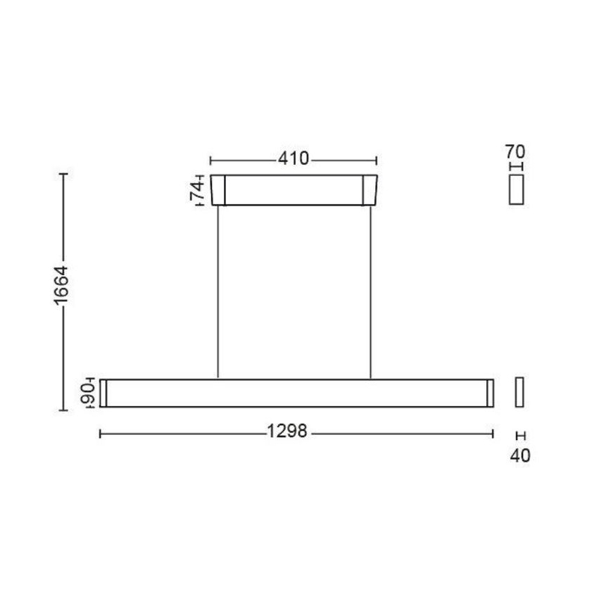 Philips 40903/31/P9 - LED Lámpara colgante HUE ENSIS 2xLED/39W/230V
