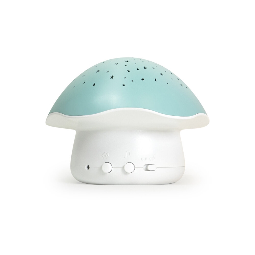 PABOBO - Proyector con melodía STAR MUSHROOM 3xAA azul