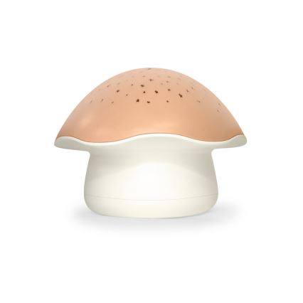 PABOBO - Proyector con melodía STAR MUSHROOM 3xAA rosa salmón