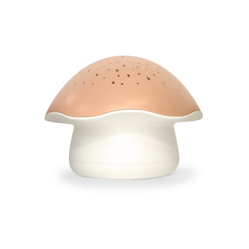 PABOBO - Proyector con melodía STAR MUSHROOM 3xAA rosa salmón