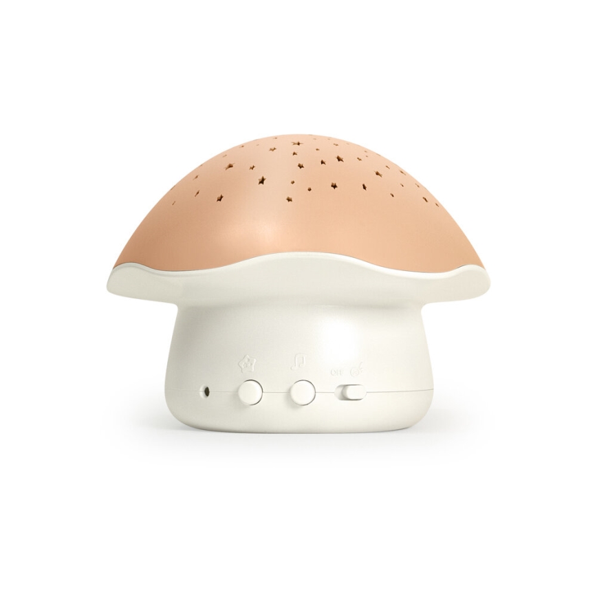 PABOBO - Proyector con melodía STAR MUSHROOM 3xAA rosa salmón