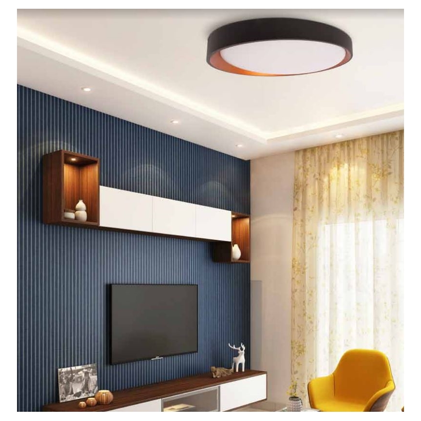 Plafón LED ADEL LED/40W/230V ø 50 cm negro