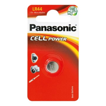 Panasonic - 1 pz Pila de botón alcalina LR44 1,5V 120 mAh