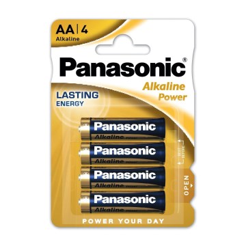 Panasonic - 4 pz Batería alcalina AA/LR06