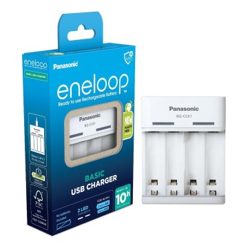 Panasonic - Cargador de baterías Eneloop 4xAA/AAA 5V