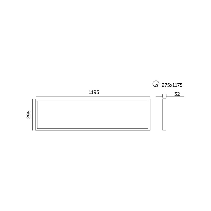 Panel empotrable LED regulable CAPRI LED/25/36/40W/230V 3000/4000/5700K IP44 30x120 cm