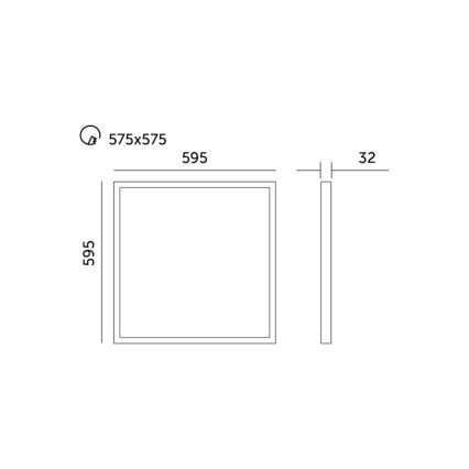 Panel empotrable LED regulable CAPRI LED/25/36/40W/230V 3000/4000/5700K IP44 60x60 cm