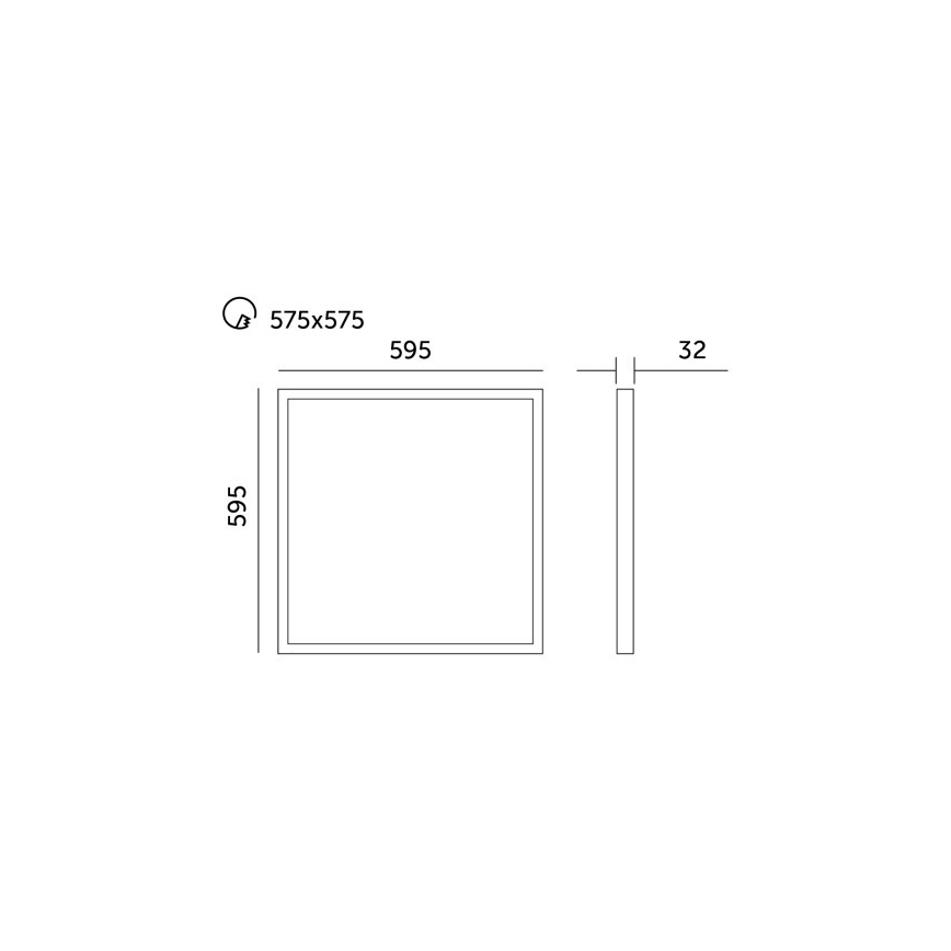 Panel empotrable LED regulable CAPRI LED/25/36/40W/230V 3000/4000/5700K IP44 60x60 cm