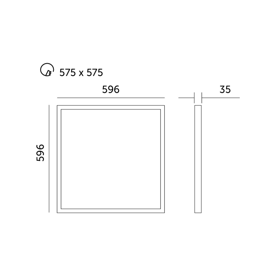 Panel LED empotrado LED/40W/230V 4000K 60x60 cm