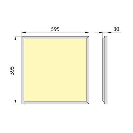 Panel LED empotrado OREGA PLUS 60 LED/50W/230V 4000K IP40