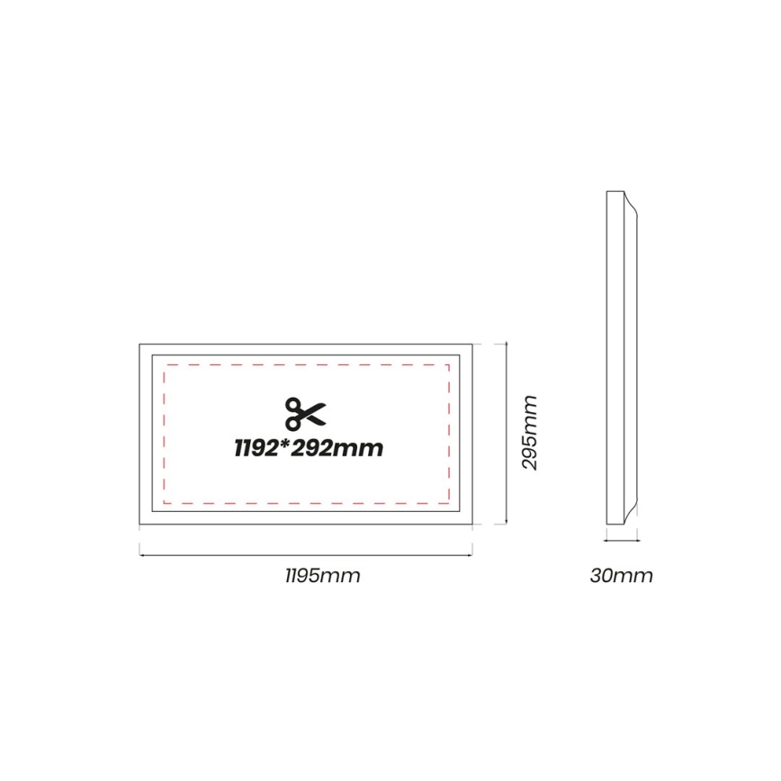 Panel LED LED/48W/230V 4000K 120x30 cm