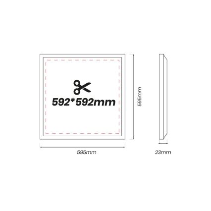 Panel LED LED/48W/230V 4000K 60x60 cm