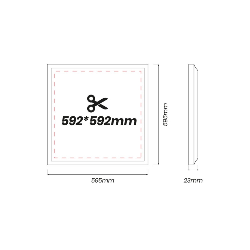 Panel LED LED/48W/230V 4000K 60x60 cm