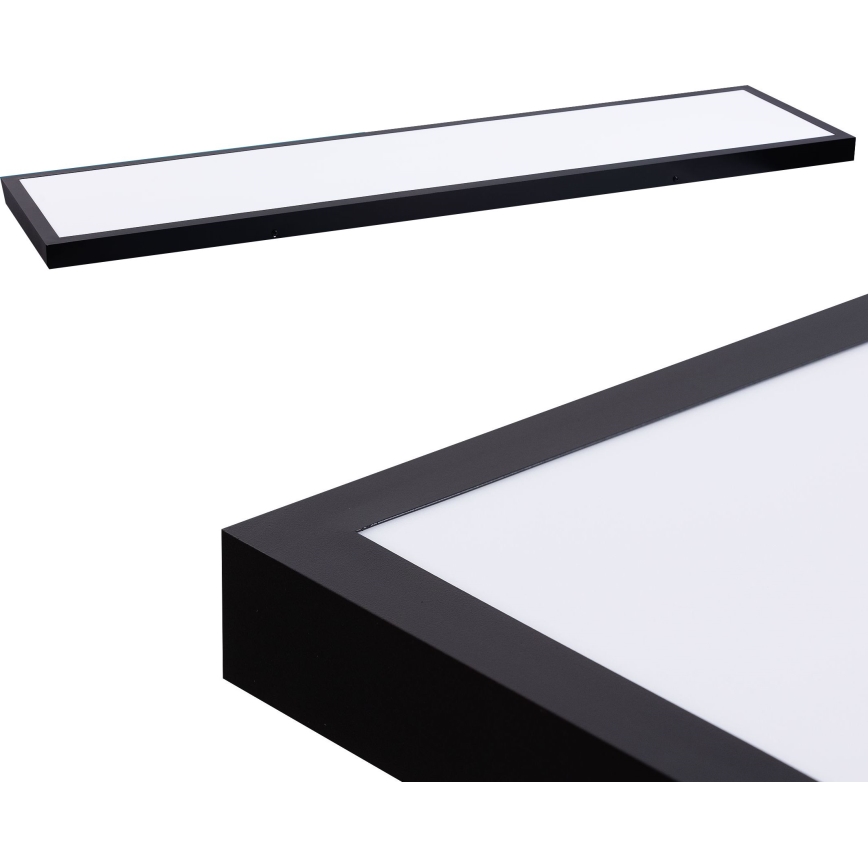 Panel LED LED/60W/230V 4000K 30x120 cm negro