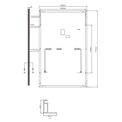 Panel solar fotovoltaico RISEN 400Wp Full Black IP68 Half Cut