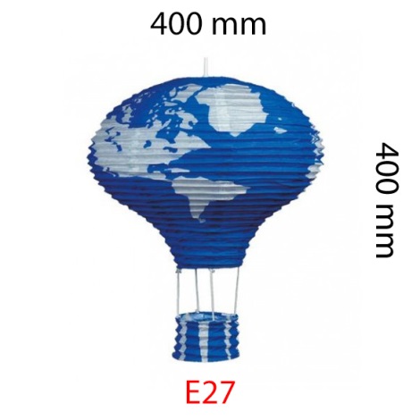 Pantalla azul globo volador E27 400x400 mm