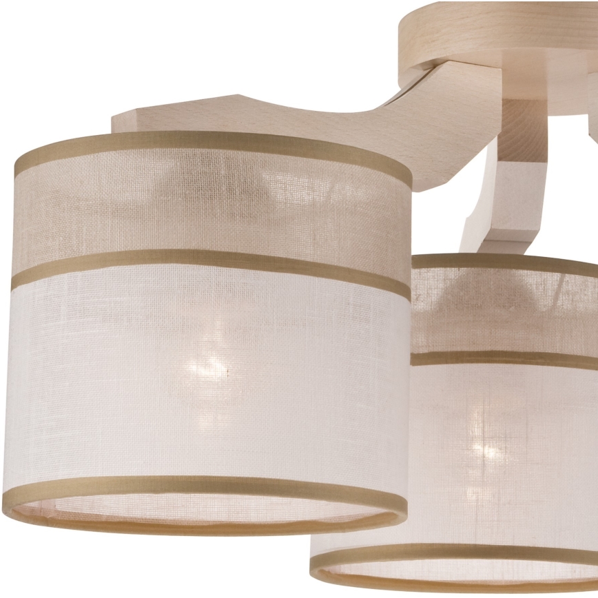 Pantalla de recambio para lámpara de araña, de mesa y de pared ANDREA E27 diá. 16 cm beige/gris