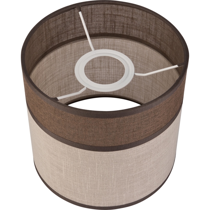 Pantalla de lámpara de recambio para araña, lámparas de pie y apliques ANDREA E27 diá. 16 cm marrón/beige