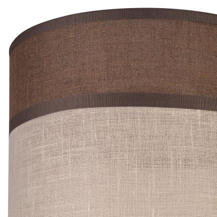 Pantalla de lámpara de recambio para araña, lámparas de pie y apliques ANDREA E27 diá. 16 cm marrón/beige