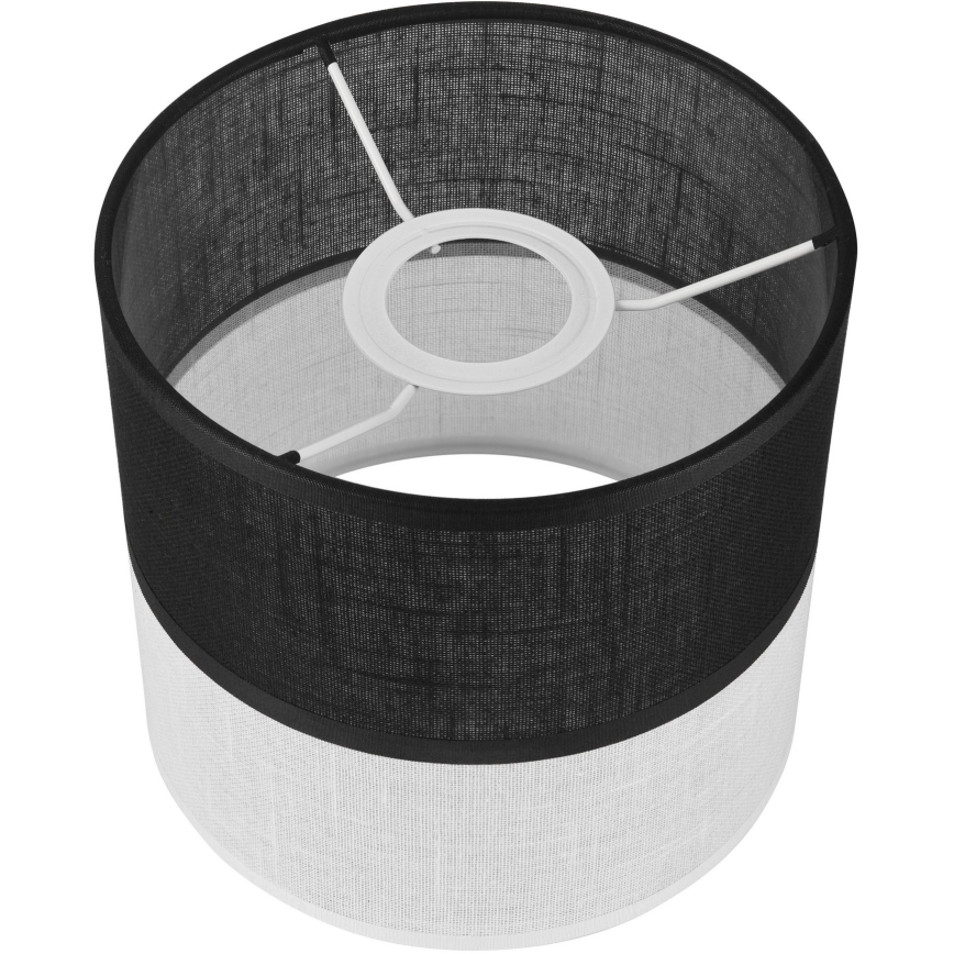 Pantalla de recambio para lámpara de araña, aplique y mesa ANDREA E27 diá. 16 cm negro/blanco
