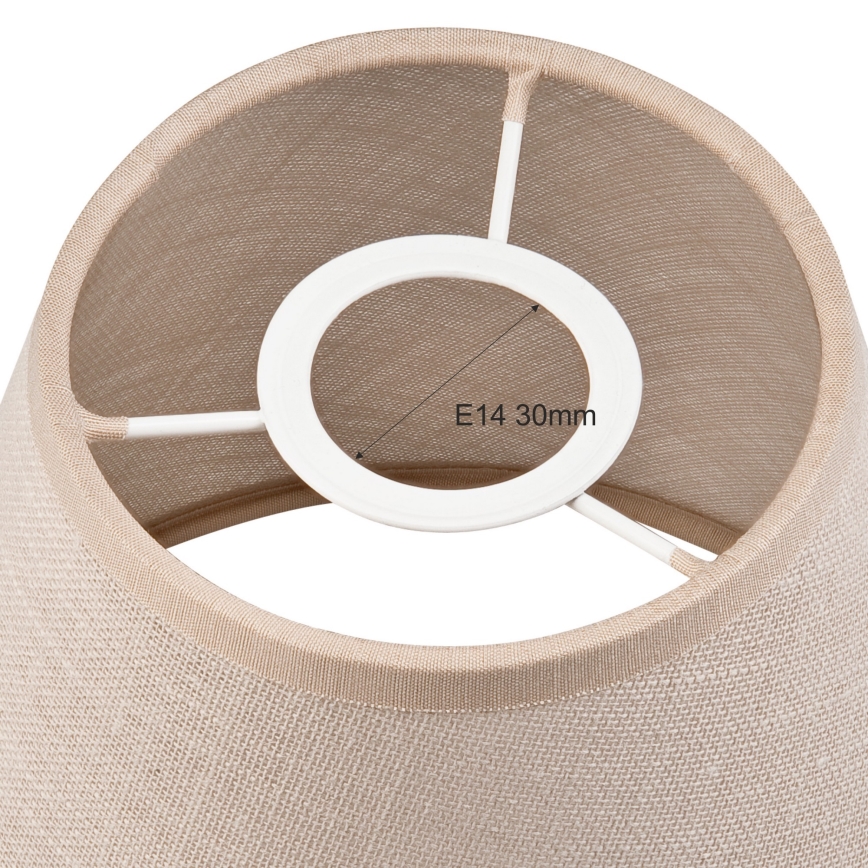 Pantalla de recambio para lámpara de araña y aplique ANTONIO E14 120x150 mm beige