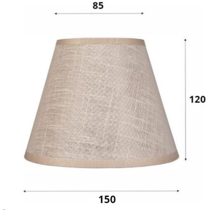 Pantalla de recambio para lámpara de araña y aplique ANTONIO E14 120x150 mm beige