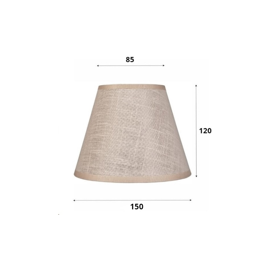 Pantalla de recambio para lámpara de araña y aplique ANTONIO E14 120x150 mm beige