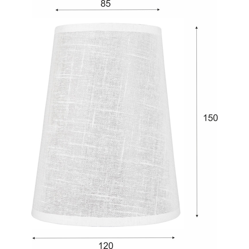 Pantalla de recambio para lámpara de araña y aplique ANTONIO E14 150x120 mm blanco
