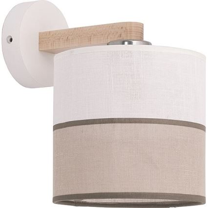 Pantalla de recambio para aplique LAURA E27 color crema/beige
