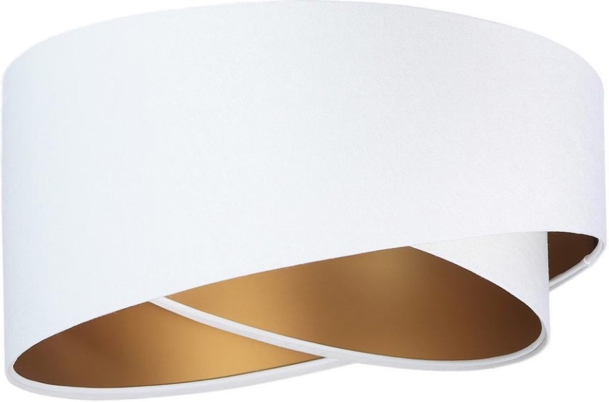 Pantalla para araña GALAXY E27 diá. 45 cm blanco/dorado