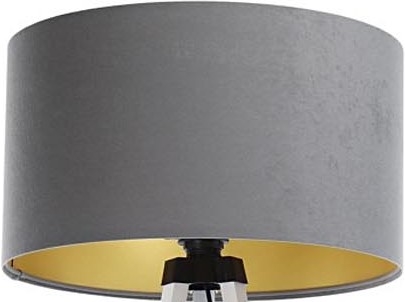 Pantalla para lámpara de pie STANDART E27 diá. 45 cm gris/dorado