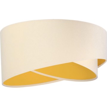 Pantalla universal GALAXY E27 diá. 45 cm color crema/dorado