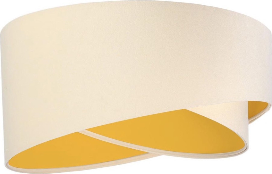 Pantalla universal GALAXY E27 diá. 45 cm color crema/dorado