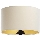 Pantalla universal STANDART E27 diá. 45 cm color crema/dorado