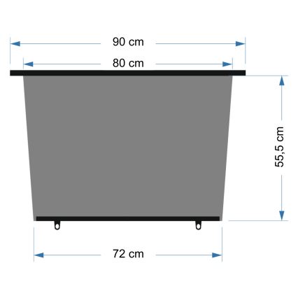 Parasol para ventanilla trasera de coche 90 cm negro