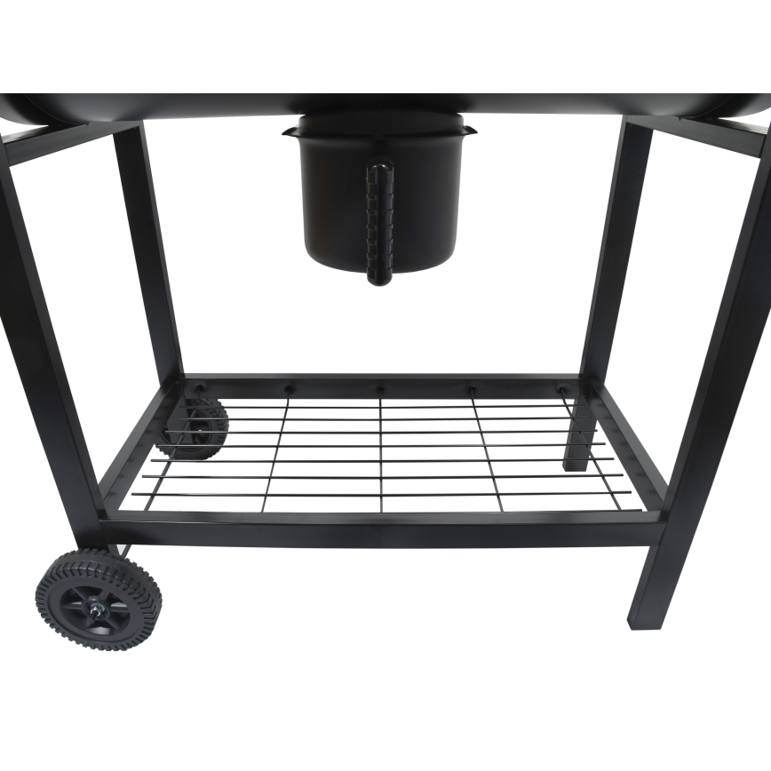 Parrilla de carbón negro/madera