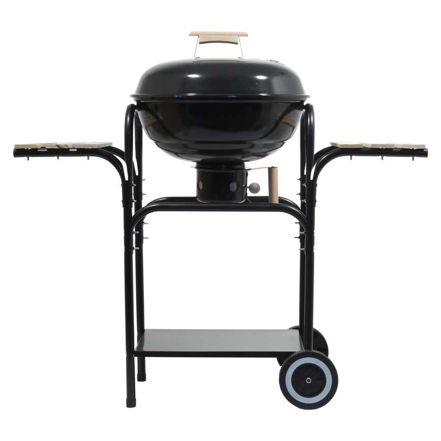 Parrilla de carbón portátil negro/madera