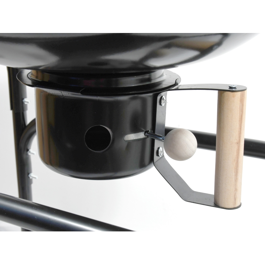 Parrilla de carbón portátil negro/madera