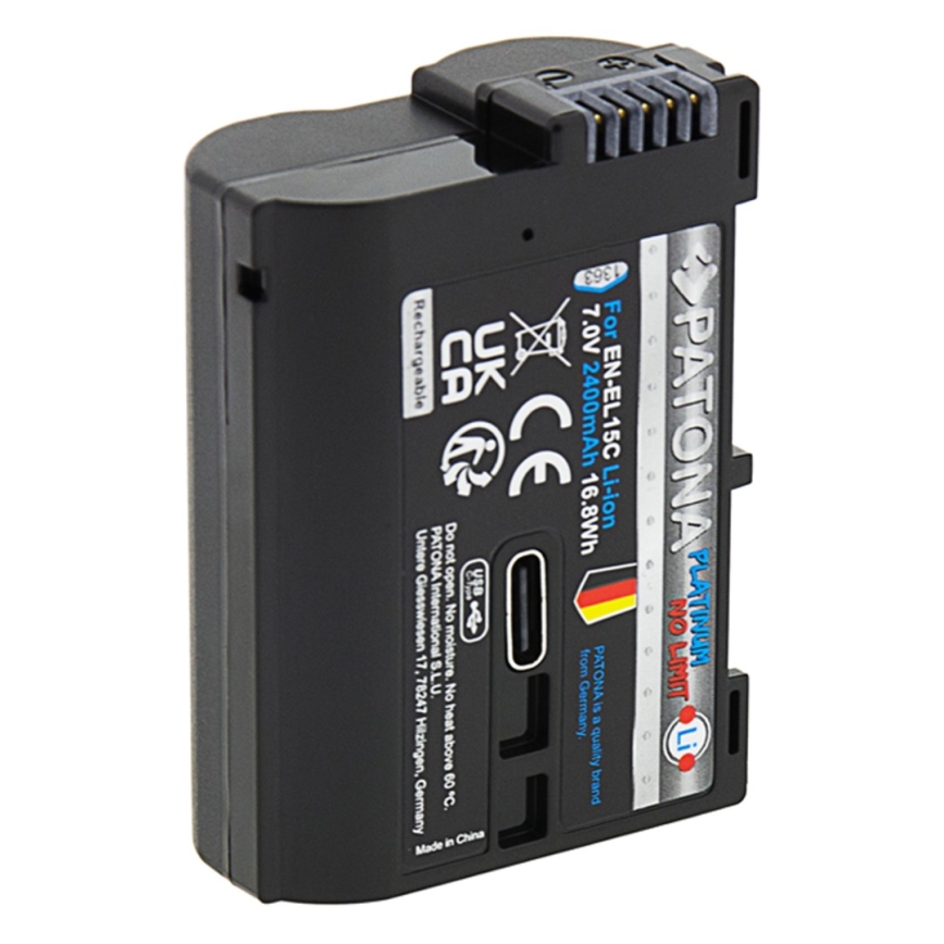 PATONA - Acumulador Nikon EN-EL15C 2600mAh Li-Ion Platinum USB-C