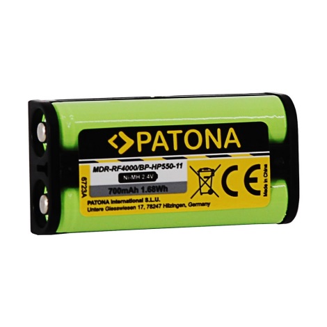 PATONA - Batería Aku Sony BP-HP550 700mAh Ni-Mh MDR-RF4000