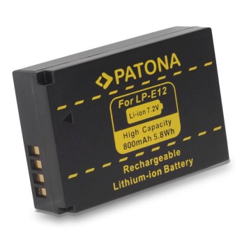 PATONA - Batería Canon LPE12 800mAh Li-Ion